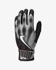 Nike Alpha Varsity Baseball Batting Gloves Size M Black Metallic N1004379 029