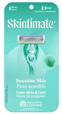 Skintimate Sensitive Skin 4-Blade Disposable Razors, 4 CT