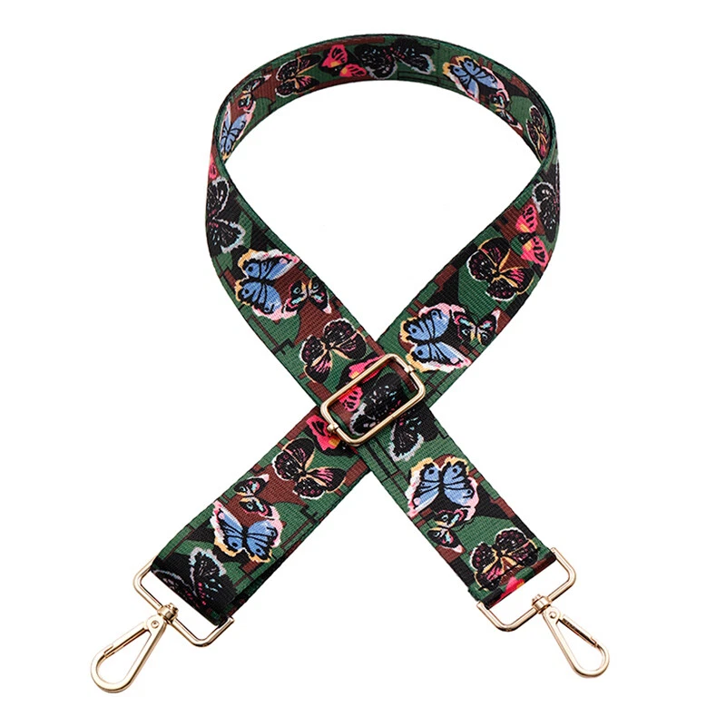Adjustable Wide Crossbody Bag Strap with Printing Design