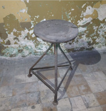 Sgabello girevole industriale vintage sedia vecchia fabbrica officina sgabello metallo