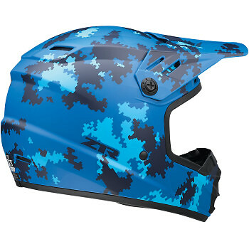 *FREE SHIPPING* Z1R YOUTH RISE HELMET CAMO BLUE PICK YOUR SIZE - Picture 3 of 3