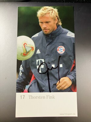 Autogramm Thorsten FINK  Bayern München 2002/2003 KSC jetzt KRC Gerk Belgien xyz
