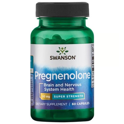 Swanson Pregnenolone - Super Strength 50 mg 60 Capsules