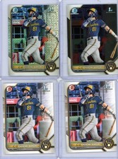 4 * JHEREMY VARGAS * 2022 1ST BOWMAN CHROME MOJO REFRACTOR + CHROME BASE RC'S