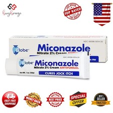 Globe Miconazole Nitrate 2 Antifungal Cream 1oz for Athlete  s Foot  Jock Itch