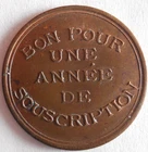 1890 CANADA (MONTREAL CHESS CLUB) JETON - VERY RARE HIGH GRADE - Lot #U17
