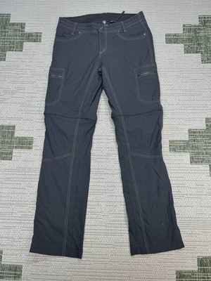 Kuhl Convertible Pants Womens 8R Gray Cargo Pockets Stretch Straight Leg Hiking