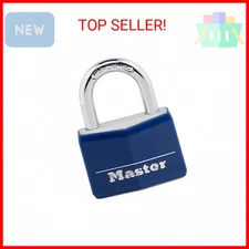 Master Lock 142DCM Covered Aluminum Keyed Padlock, 1-Pack, Blue