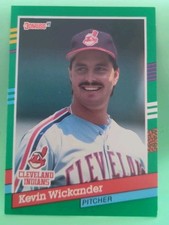 1991 Donruss - Kevin Wickander #649 3 White Stripes on Right - Cleveland Indians