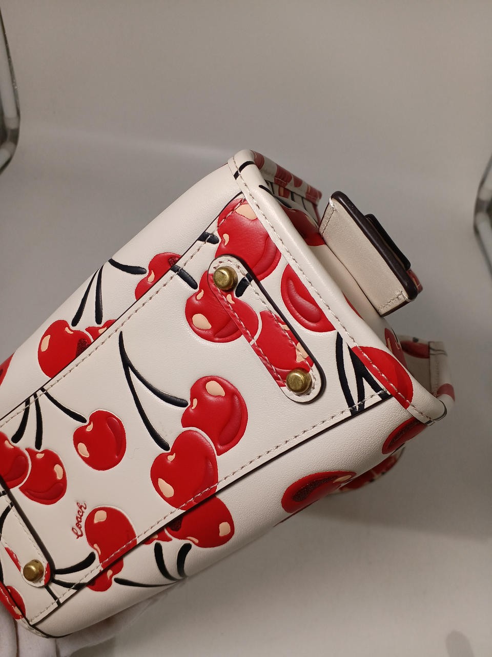 Authentic Cherry Pattern Shoulder Bag Model CB652… - image 5