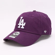 Los Angeles Dodgers '47 Clean-Up Hat Purple, Adjustable Baseball Cap MLB