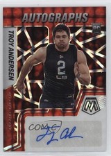 2022 Panini Mosaic Rookie Red Prizm Troy Andersen #RAM-TRA Auto 0su2