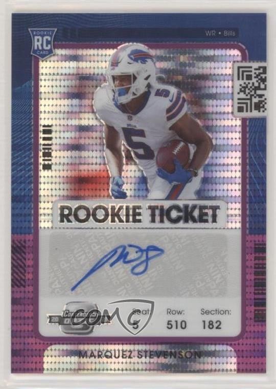 Marquez Stevenson Panini Contenders Optic #185 Autograph-Purple Pulsar