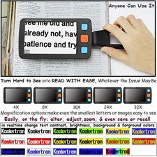 5 Inch Portable Digital Magnifier black Handheld Low Vision Read with Ease Aid