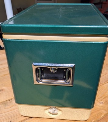 Vintage 56 Quart Green Coleman Cooler 5255-700, W/ Tray & Original