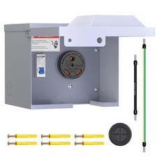 30 Amp RV Power Outlet Box, 125V Weatherproof NEMA TT-30R