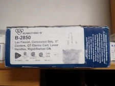 NEW T&S BRASS B-2850 WIDESPREAD LAV QT ETERNA CART FAUCET 8" CENTERS GOOSENECK