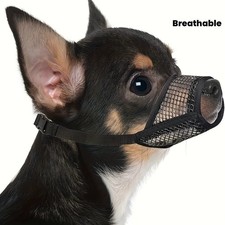 1PC Black Mesh Dog Muzzle Short Snout Anti Bite Small Dogs Breathable