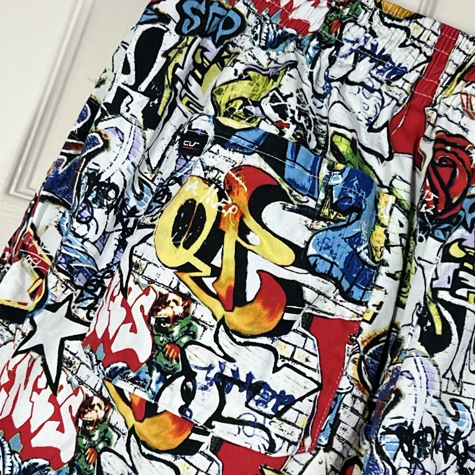 Pantalones de Chef UA CHEF™ Graffiti Para Hombre 4 Bolsillos Sueltos Estampados 100% Algodón Talla LG Foto 3 de 4