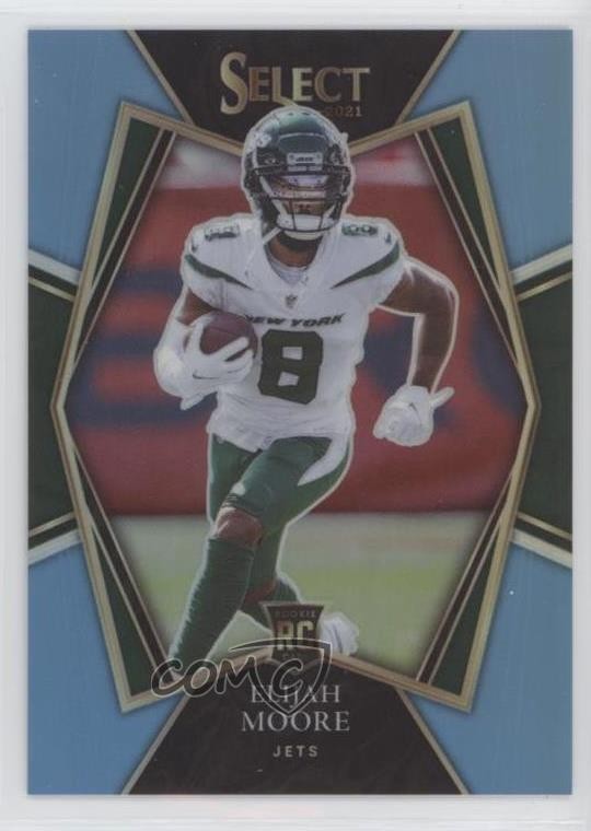 2021 Panini Select Premier Level Light Blue Prizm 22/99 Elijah Moore #156 10is