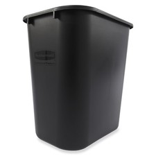 Large 28 Quart Black Trash Can Heavy Duty Wastebasket with Lid Kitchen Bin