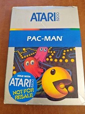 ATARI 5200 PAC-MAN GAME CARTRIDGE BOX BOOKLET OVERLAYS image