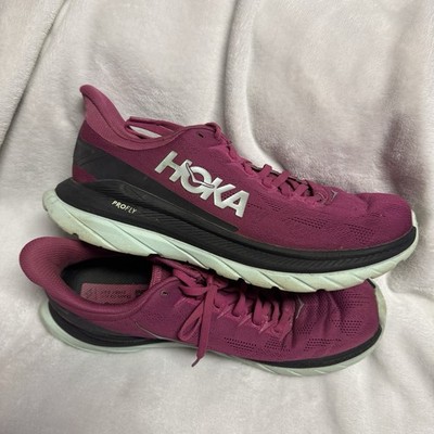 Hoka One One Womens Mach 4 Shoes 1113529 FFBL Running Sneakers Sz 10B Pink