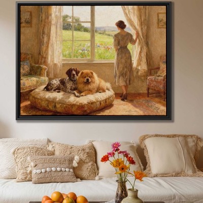 Oil Painting Dog German Shorthaired Pointer Canvas Living Room Decor Artwork