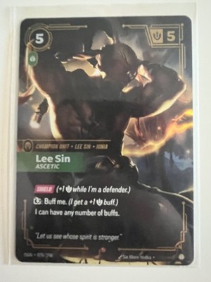Lee Sin Ascetic 078/298 Epic Foil Near Mint Condition Riftbound Origins