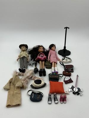 Bratz & Moxie Dolls Lot MGA 2 Girls & 1 Boy  With Clothes & Accessories As Shown