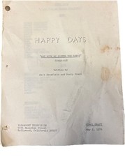 1974 Happy Days TV Script Final Draft Not With My Sister You Don&rsquo;t Paramount
