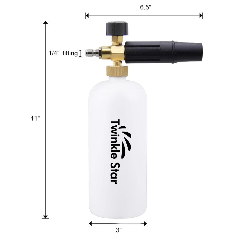 Cañón de espuma Twinkle Star botella de 1 L lanza de espuma de nieve con conector rápido de 1/4", 5 Foto 4 de 4