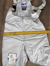 Vintage Powderhorn Insulated Overalls Ski Bibs Women’s Size 10 USA Made 3M White