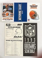 1993 VTG Cleveland Browns schedules Keystone Light & Budweiser + Browns sticker