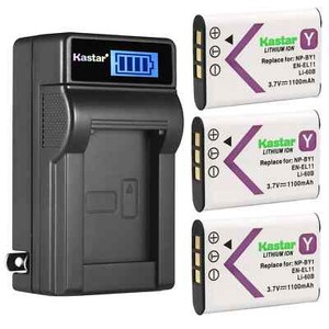 vhbw 3x batteria compatibile con Nikon CoolPix S100, S2500, S2550, S2600, A100, S2700, A300 fotocamera digitale DSLR (600mAh, 3,7V, Li-Ion