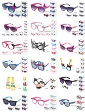 Wholesale Bulk 18 Pairs Party Glasses Random Color style for Men, Women, Unisex