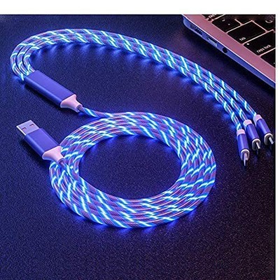 Le Tide Multi 3-In-1 Led Flowing Glowing Charging Cable Light Up Charger