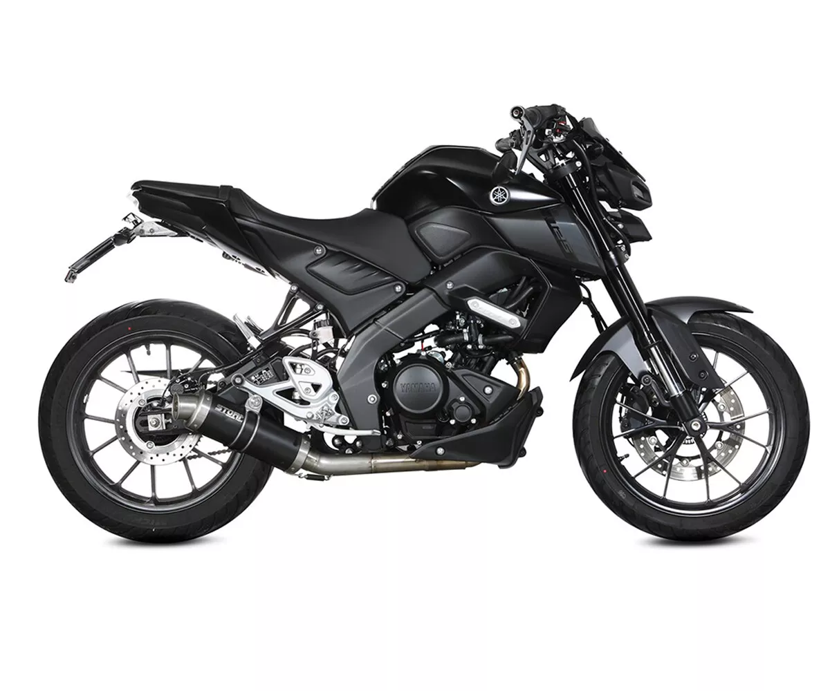 Full Exhaust Storm By Mivv Gp Black Steel Black YAMAHA MT 125 2020