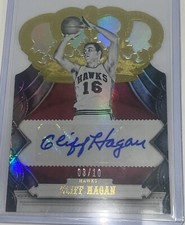 Cliff Hagan 2017-18 Panini Crown Royale Die Cut Autograph Gold Parallel #03/10