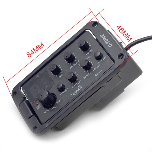 Acoustic Guitar Pickups 3-Bands EQ Equalizer Tuner Preamp Piezo Pickup Endpin AU - Picture 2 of 12