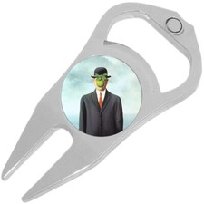 Rene Magritte Son of Man Golf Ball Marker Divot Repair Tool Bottle Opener