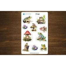 Frog Sticker Sheet | Planner and Journal Stickers | Decoration Stickers