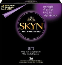 Skyn Elite Non Latex Lubricated Condoms, 36 Count Ultra Thin Sensation Comfort