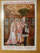Autogrammkarte Das Kölner Dreigestirn 2019 Kölner Jungfrau Catharina Prinz Marc 