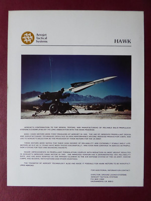 DOCUMENT AEROJET TACTICAL SYSTEMS HAWK AIR DEFENSE MISSILE SYSTEM PROPULSION