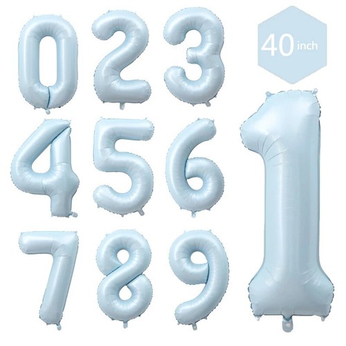 40" Giant Foil Number Self Inflating Balloons Birthday Wedding Baloon Age Party - Picture 36 of 36