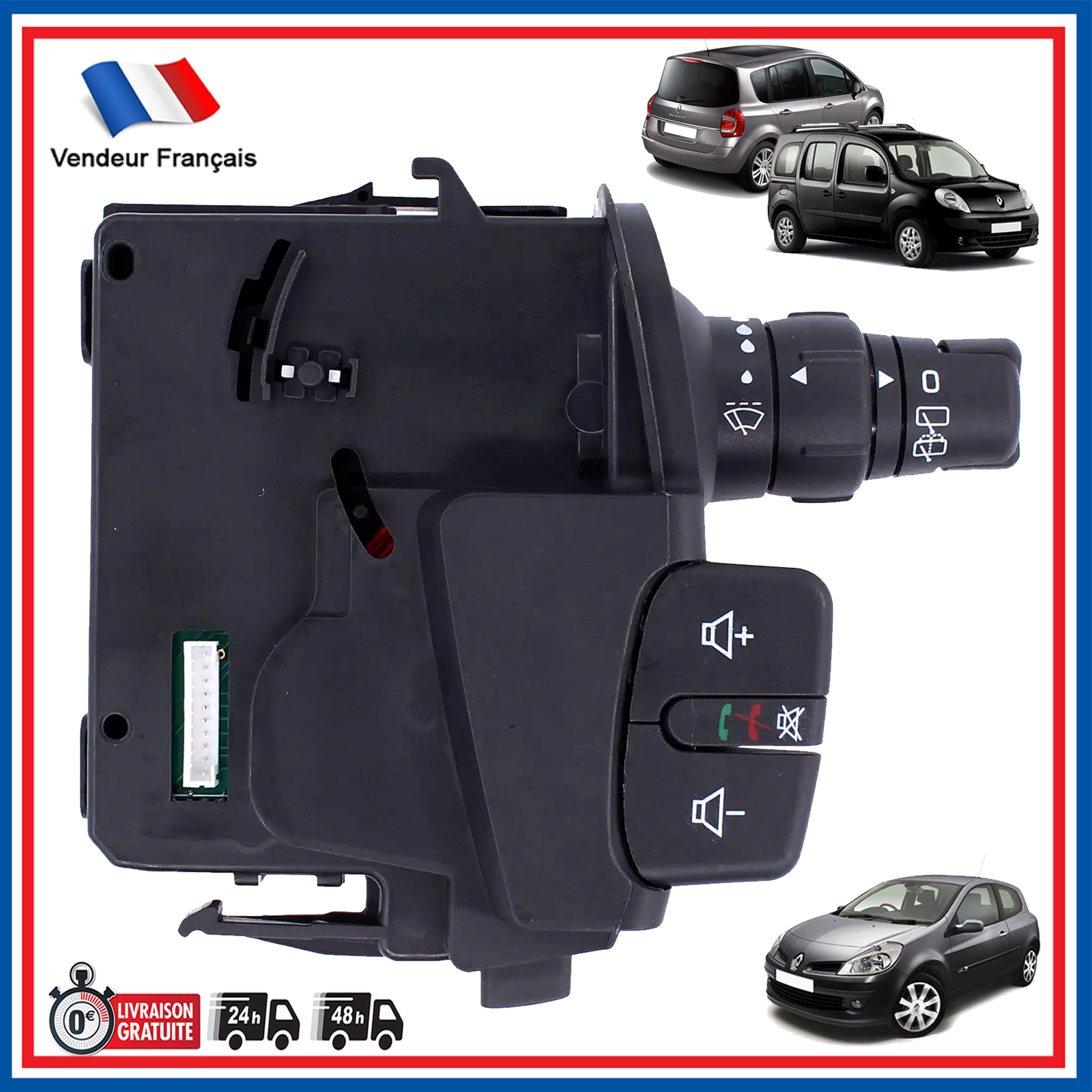 Commande essuie-glace Clio 3 pour reparer un lave-glace en panne