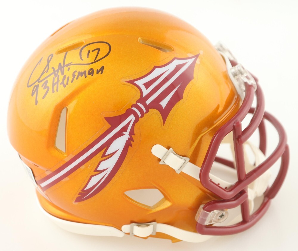 Charlie Ward Autographed Signed Florida State Seminoles Mini Helmet "93 Heisman"(Beckett) Qb 