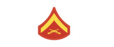 4" marine corps e-3 lcpl lance corporal gold bumper sticker decal usa made
