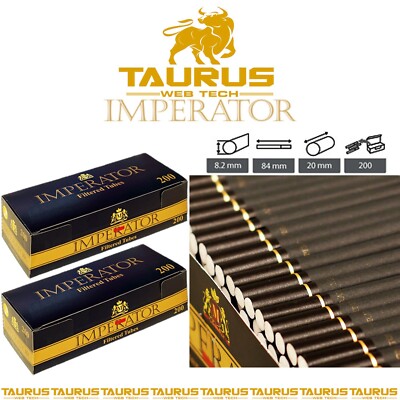 4000 x IMPERATOR BLACK Filter TUBES Tips Paper GOLD Smoking UK